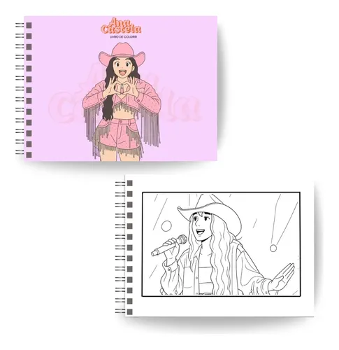 Ana Castela desenho preto e branco