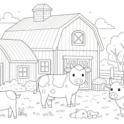 desenhos de animais de fazenda para pintar
