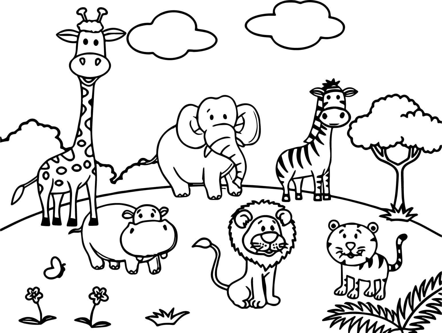 desenhos de animais fofos da natureza