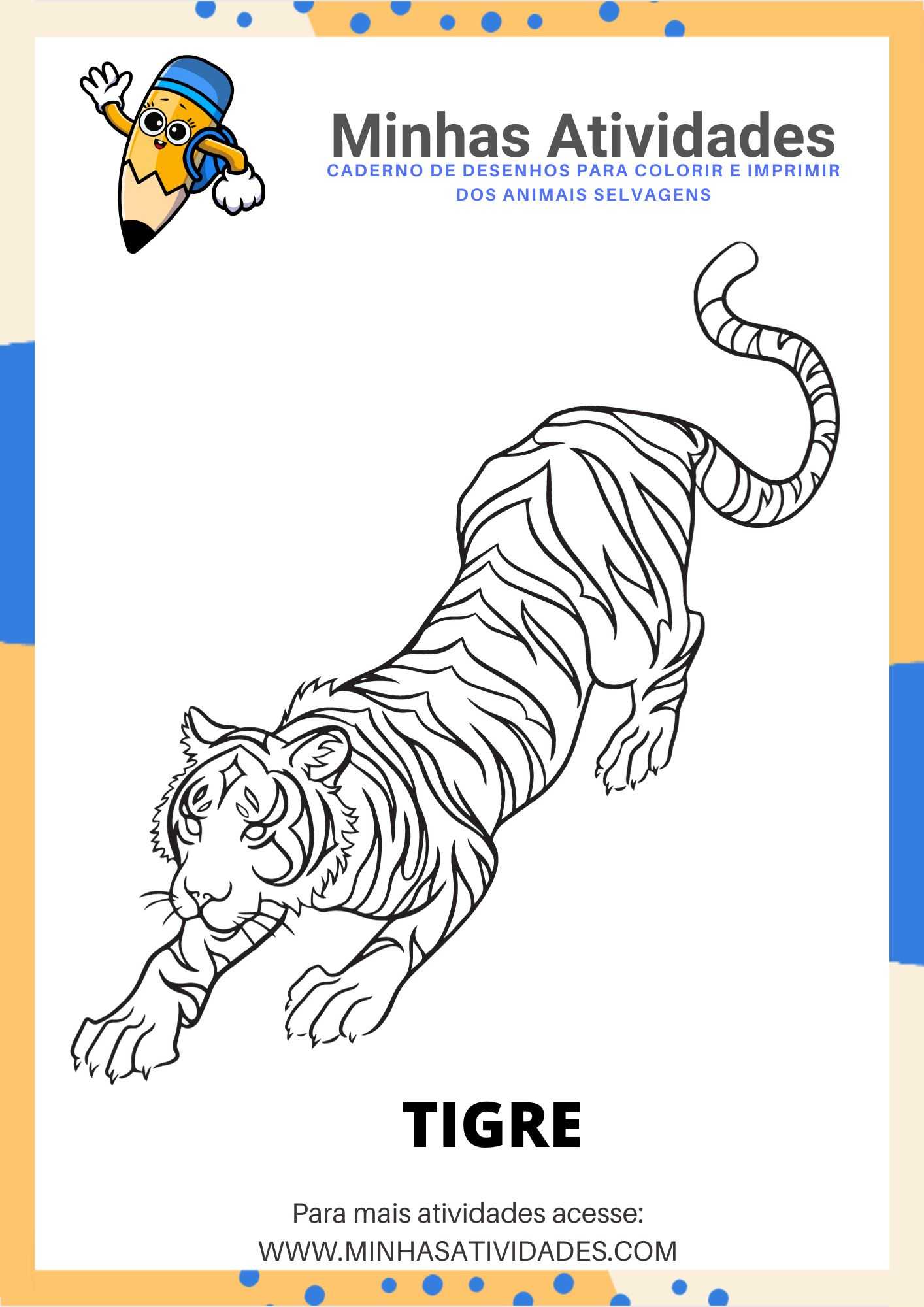 imprimir desenhos de animais selvagens