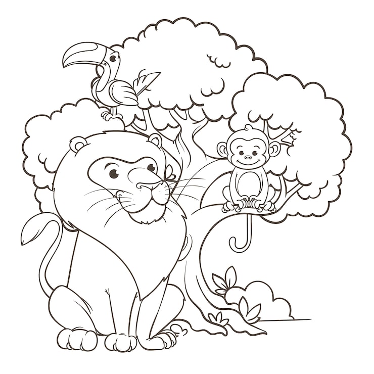 desenhos de animais africanos para colorir