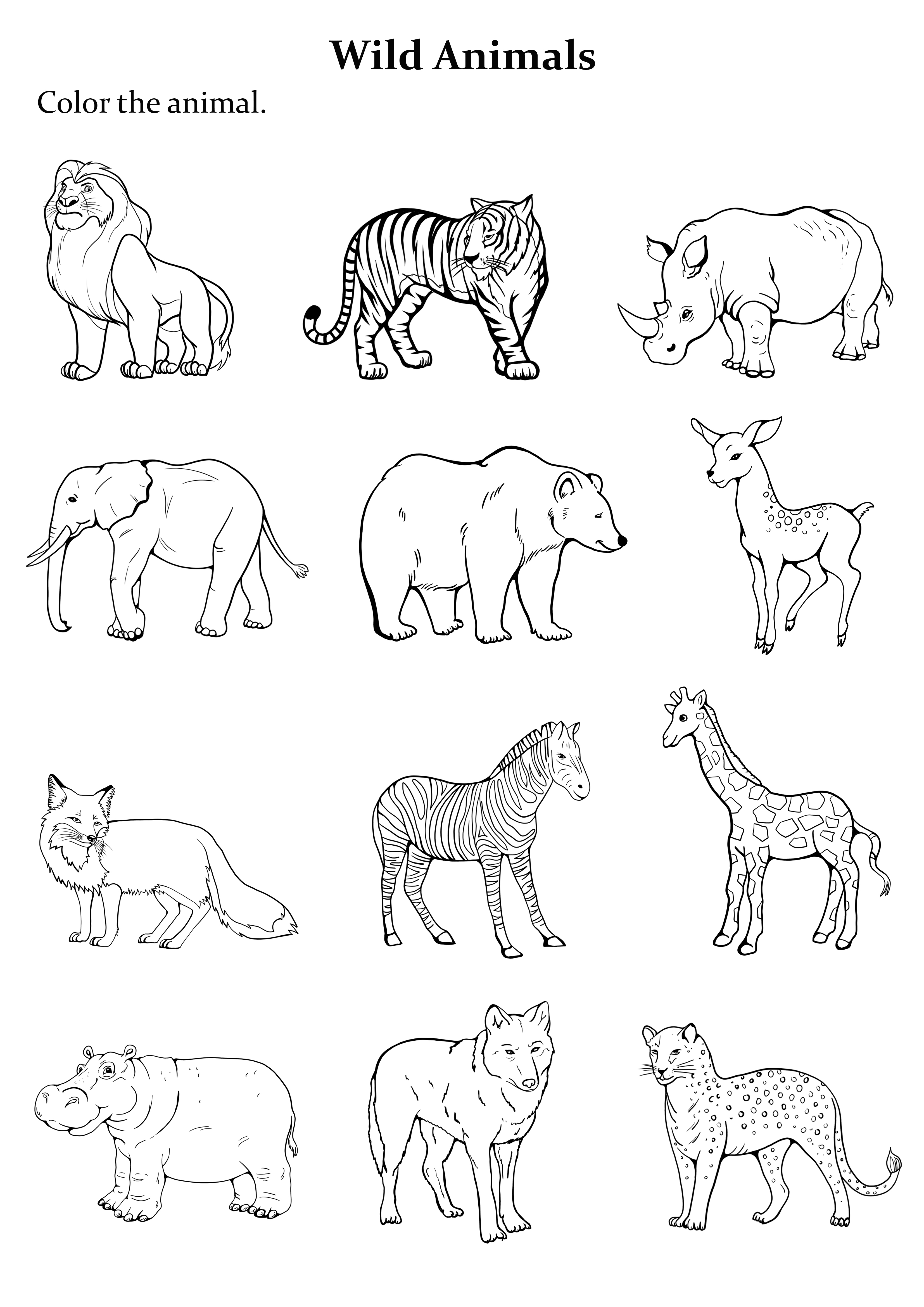desenhos de girafa para colorir