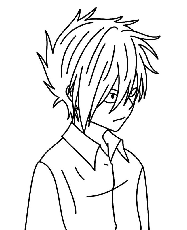 personagens masculinos de anime para pintar