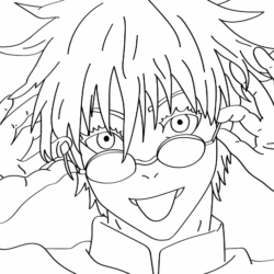 anime boy para pintar