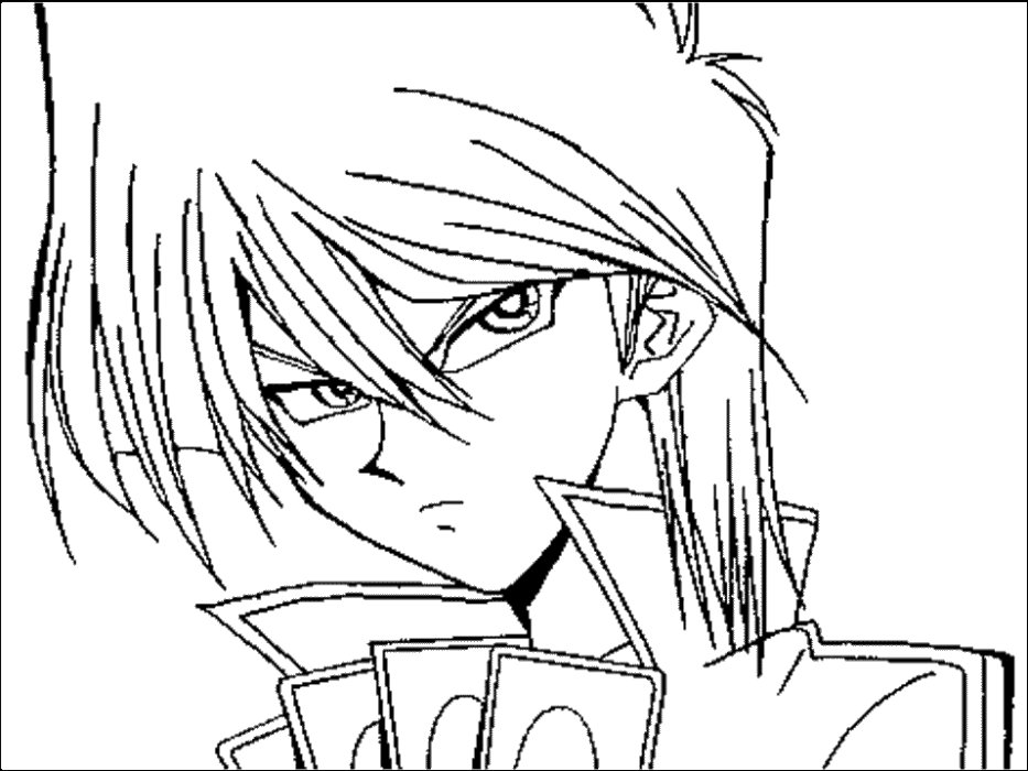 anime boy para pintar