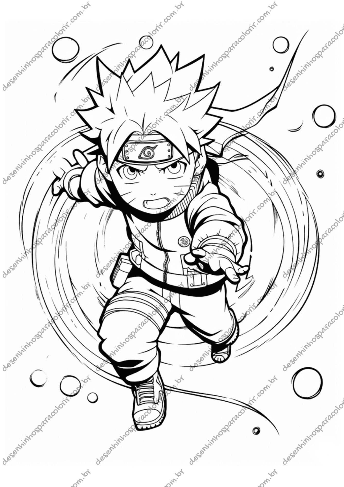 desenhos de anime estilo chibi para colorir
