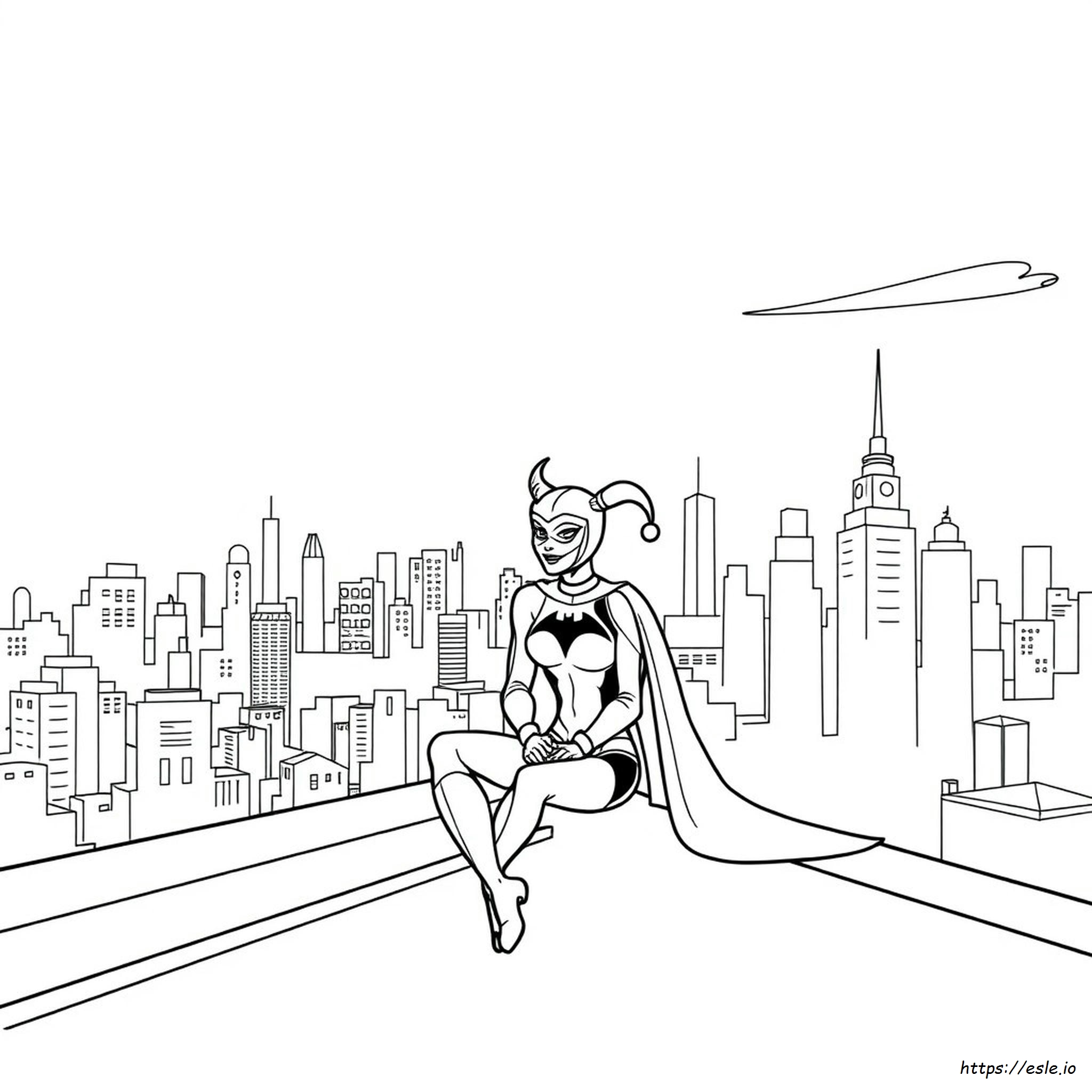 desenho para colorir arlequina