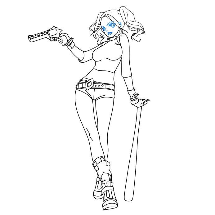 desenho para colorir arlequina