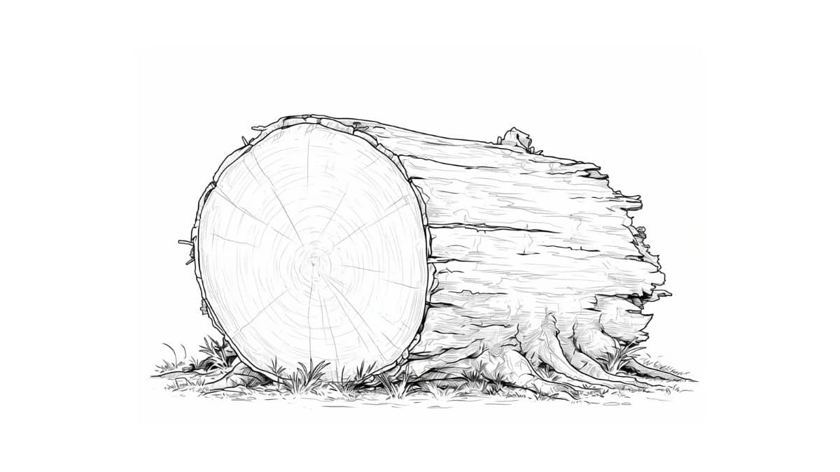 desenho de tronco de árvore