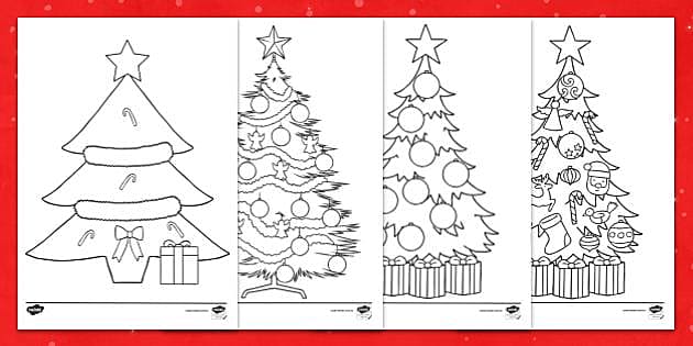 árvore de natal para imprimir e colorir