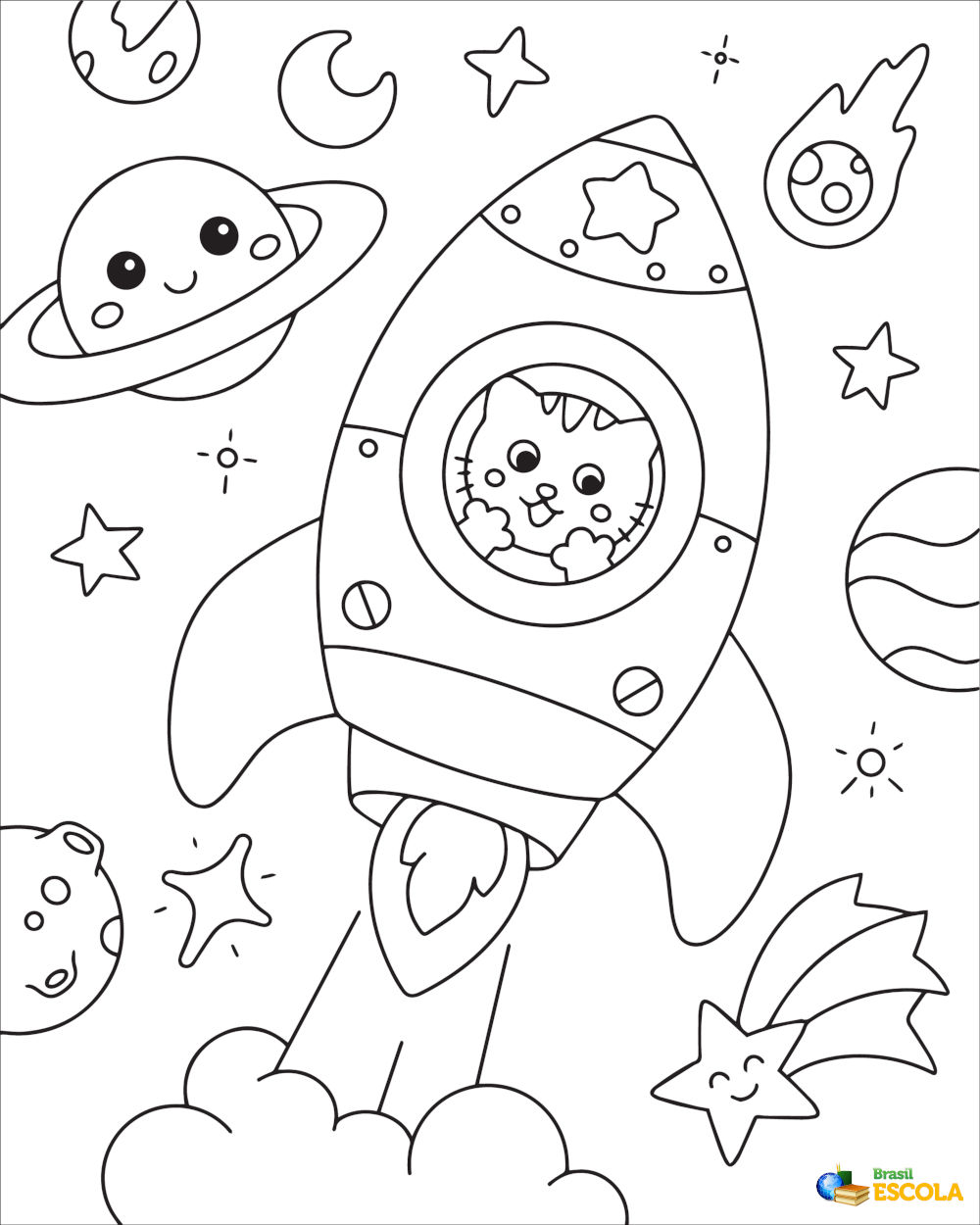desenho de planeta para pintar