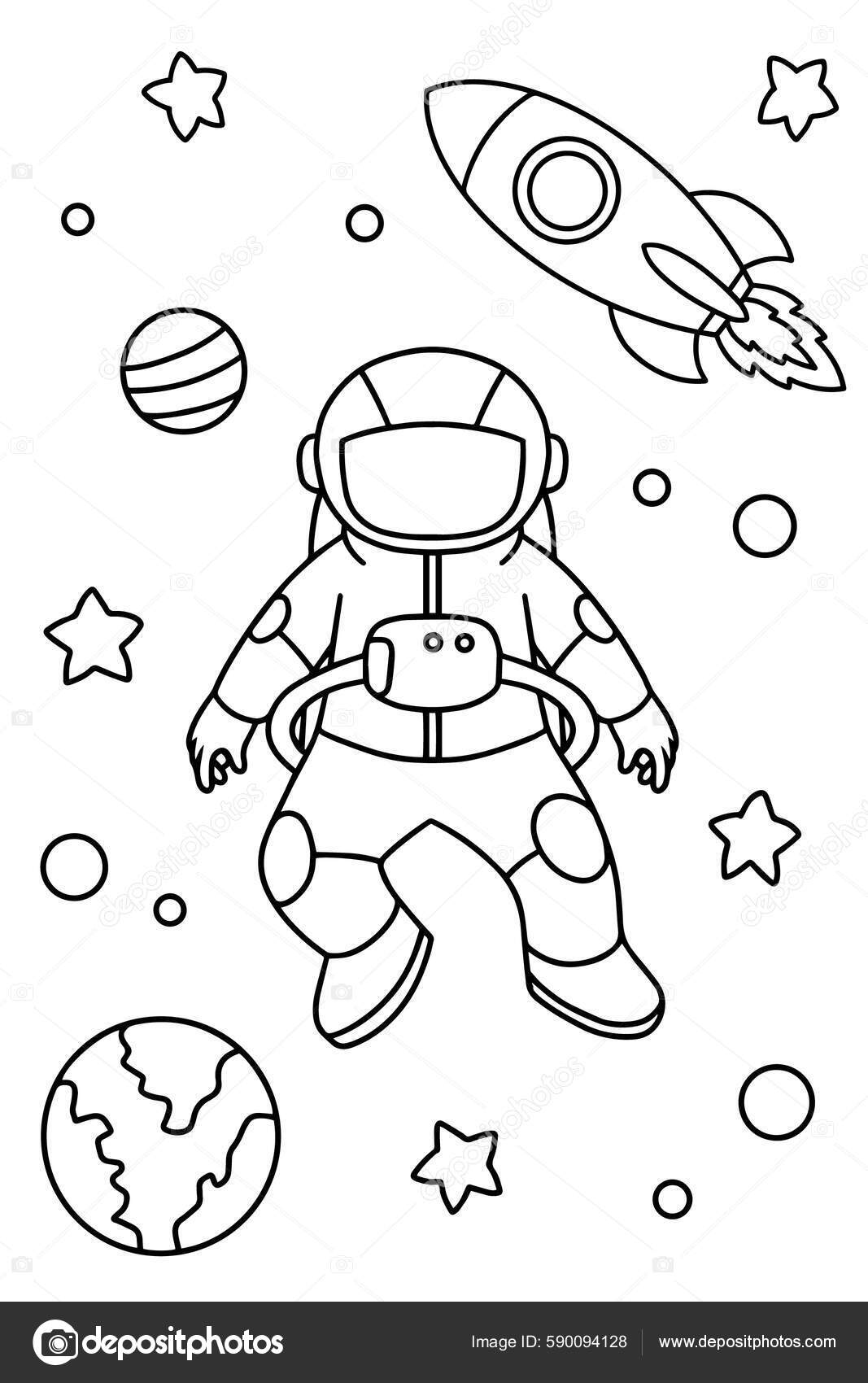 desenho de alienígena para colorir
