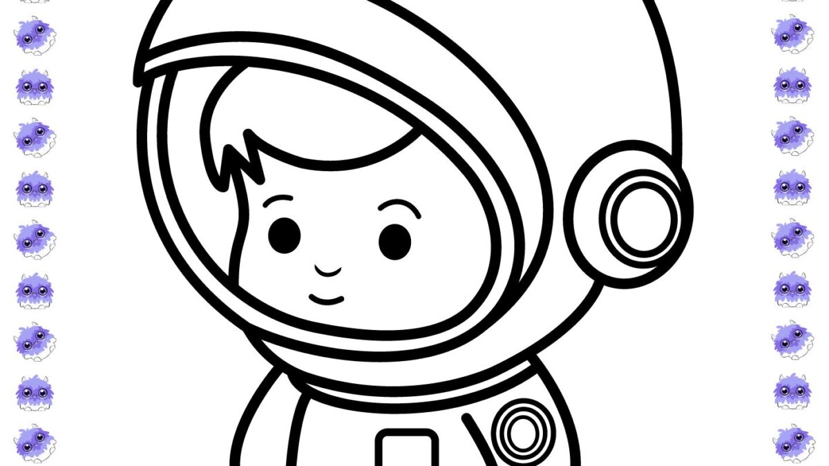 personagem astronauta para colorir
