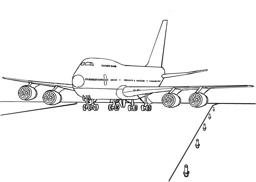 avião cartoon para colorir