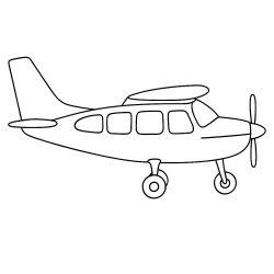avião cartoon para colorir