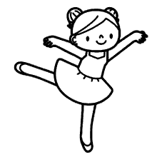 desenho bailarina fácil grande