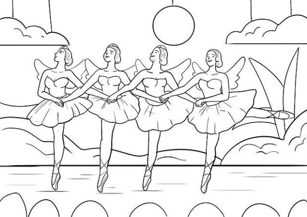 bailarina para pintar grande
