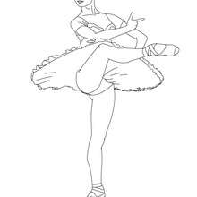 bailarina para colorir tamanho grande