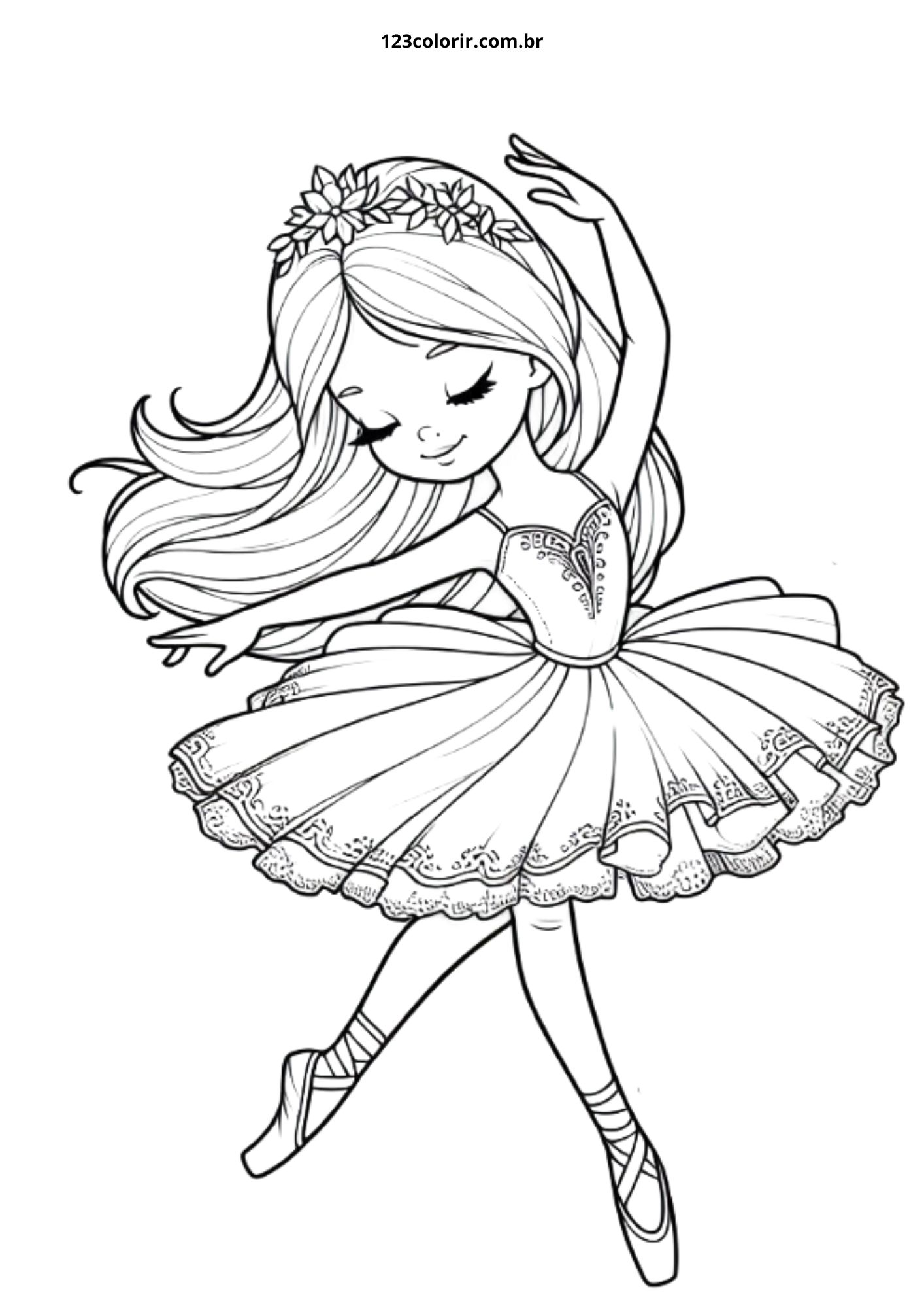 barbie bailarina para colorir online