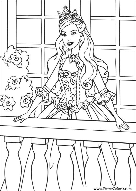 barbie as 12 princesas bailarinas para colorir
