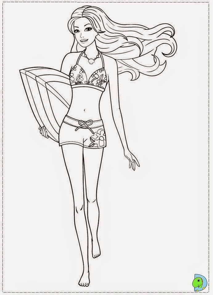 barbie sereia para colorir grátis