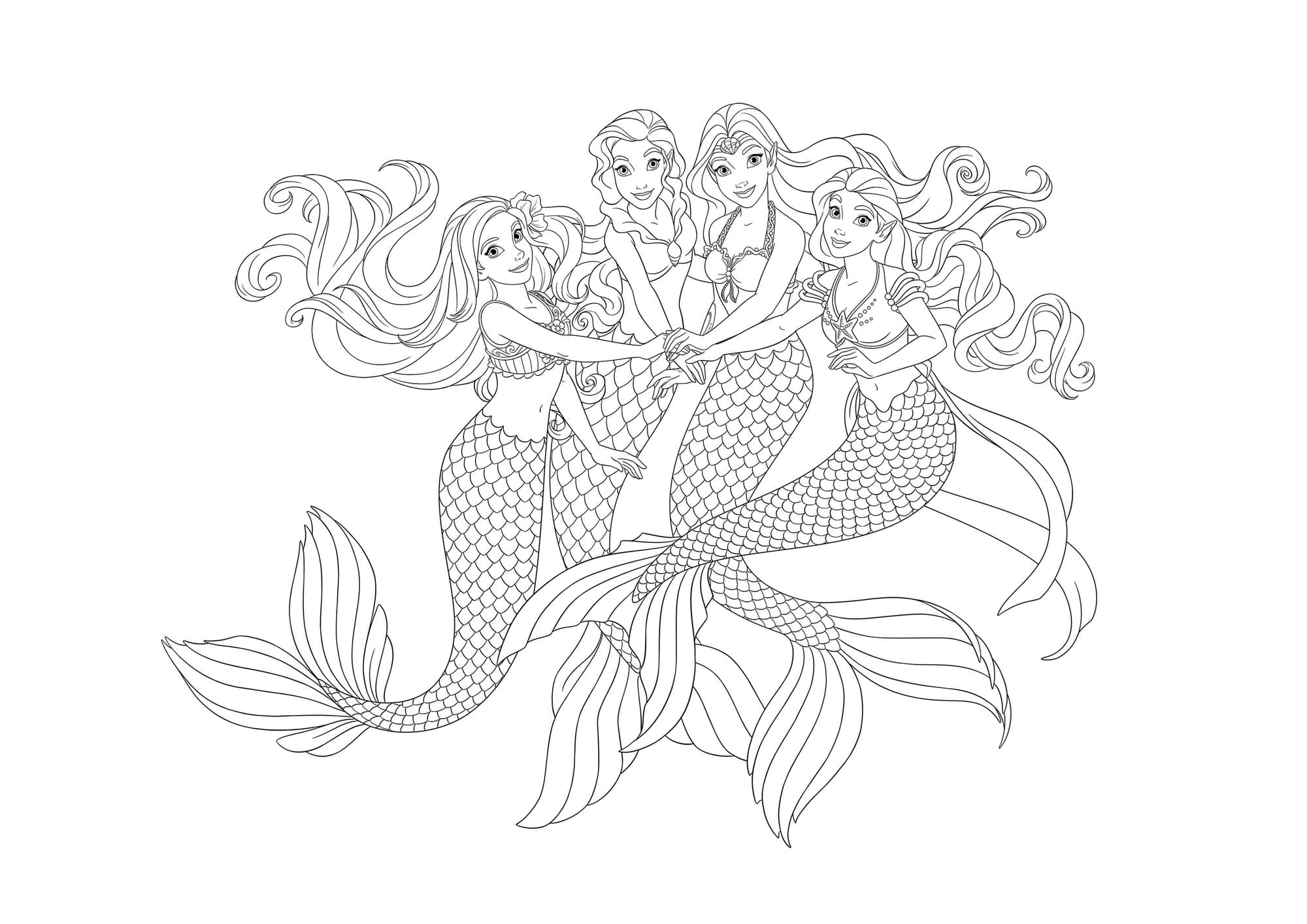 desenhos de cauda de sereia barbie