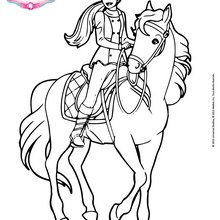 barbie e unicórnio para colorir grátis