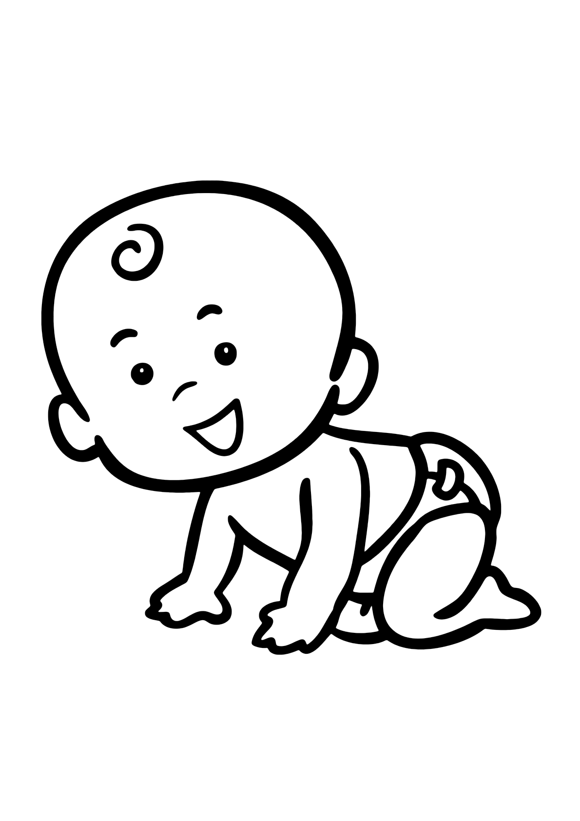desenho de bebe desenho animado para colorir