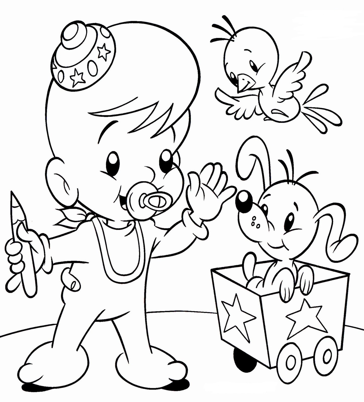 desenho de bebe turma da monica para colorir