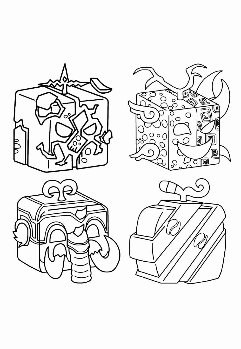 frutas blox fruits para colorir grátis