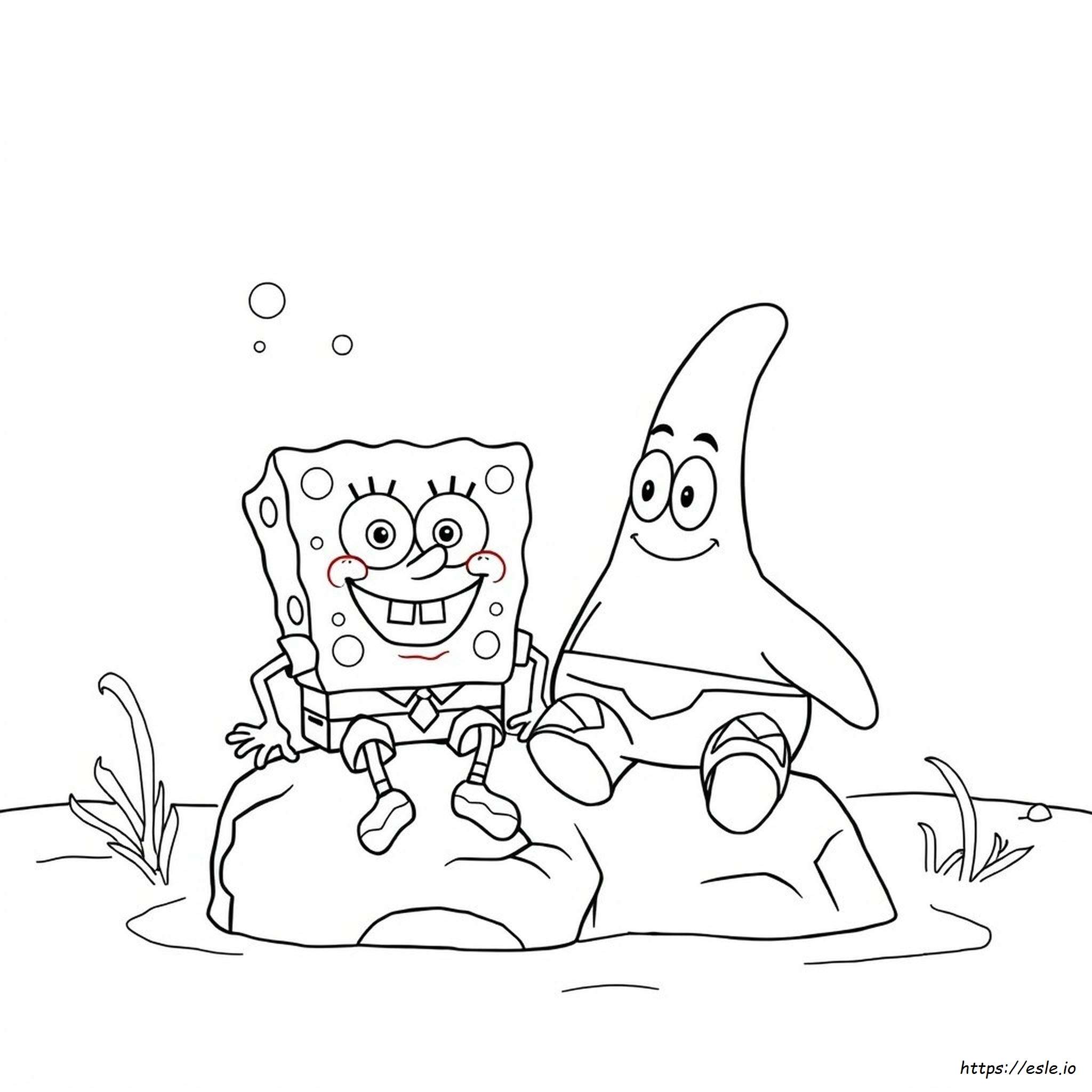 atividade bob esponja e patrick colorir