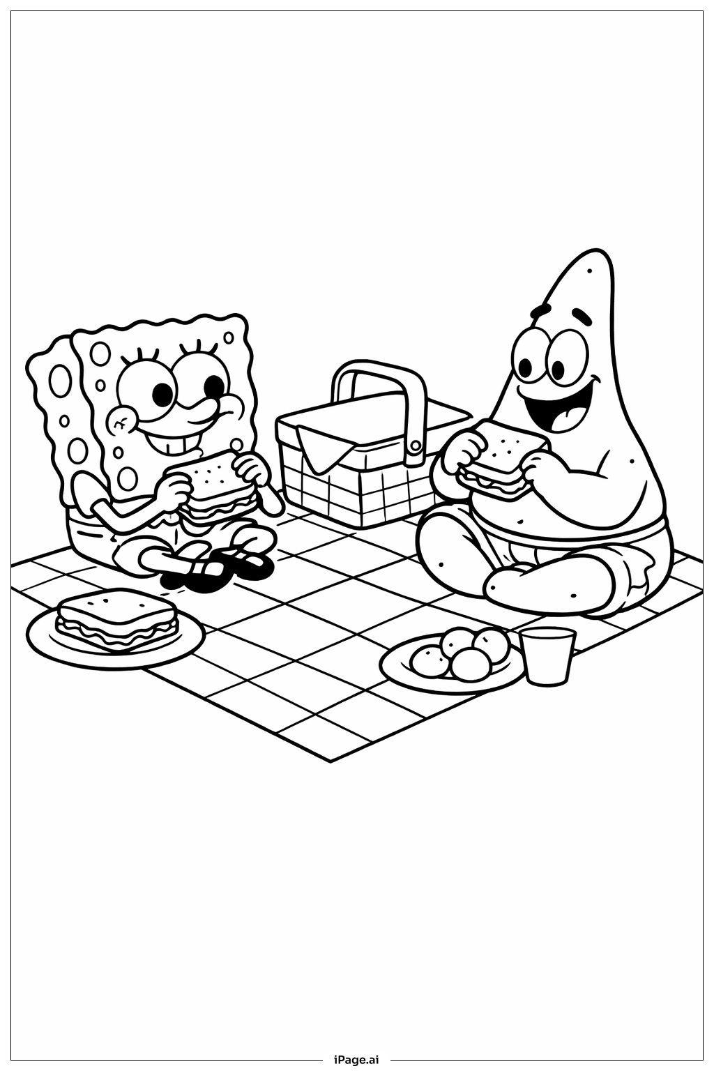 desenho bob esponja e patrick para imprimir