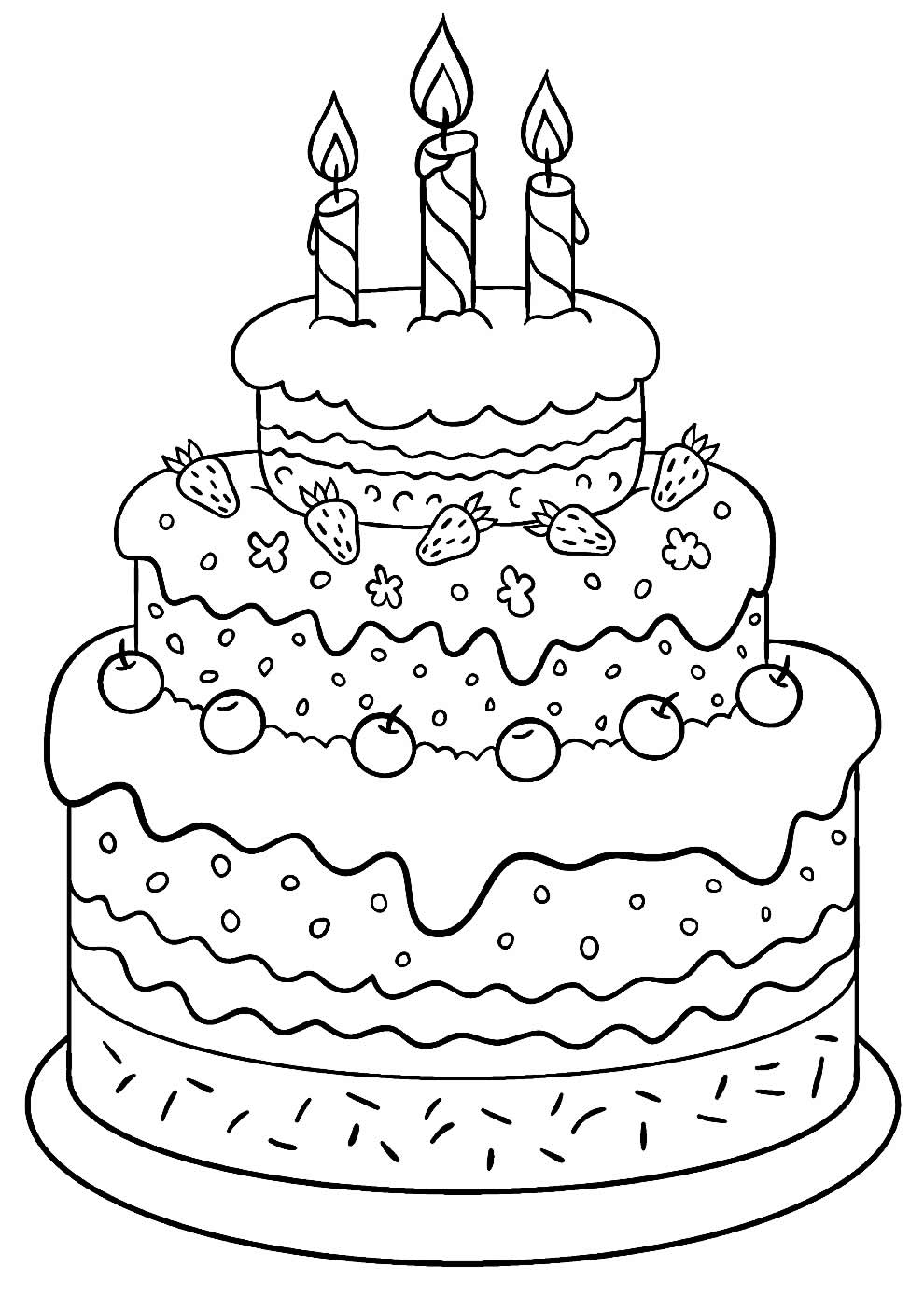 desenhos de bolos de casamento para pintar