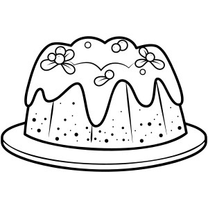 desenho de bolo para imprimir e colorir