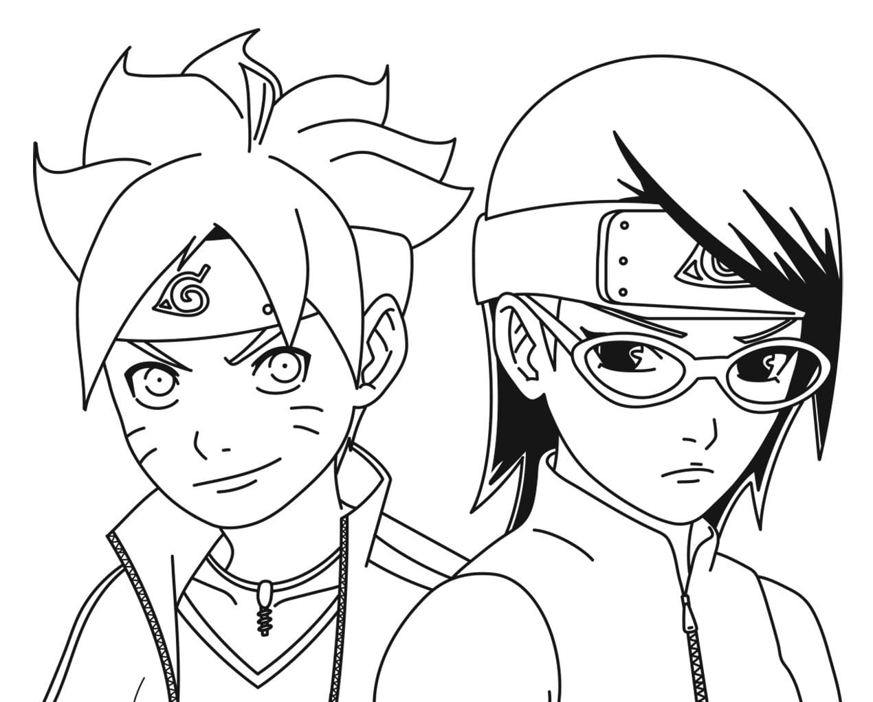 desenhos de personagens Boruto para colorir