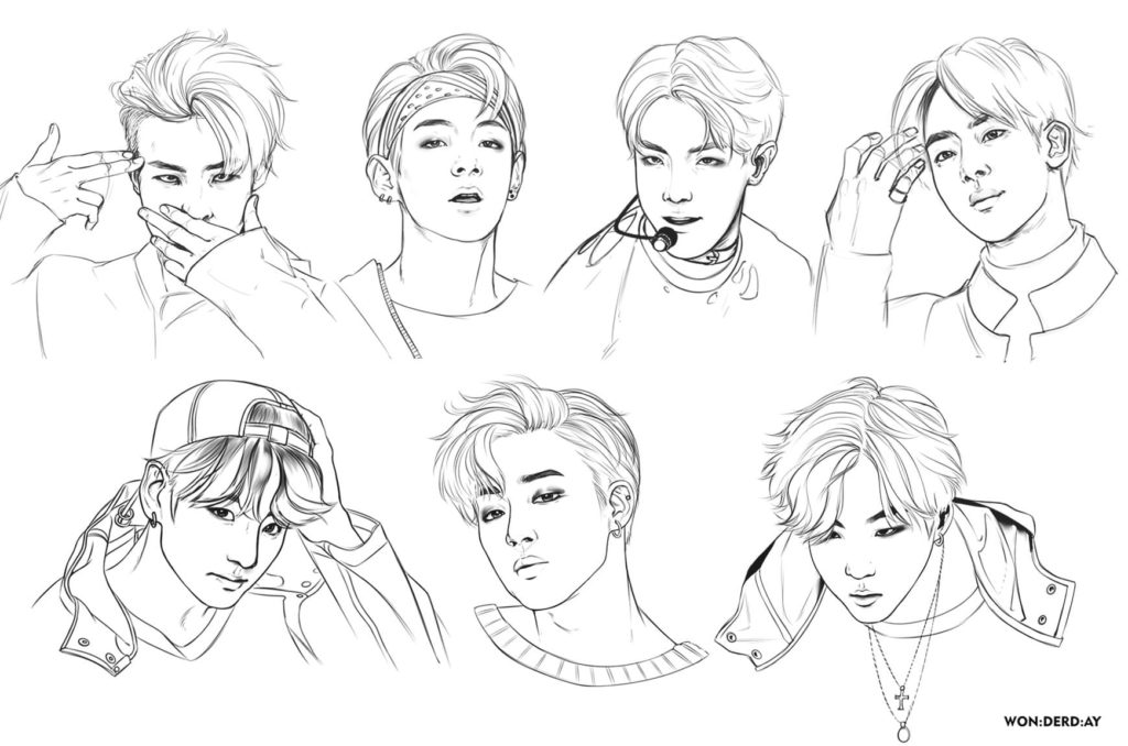desenho para colorir Jin