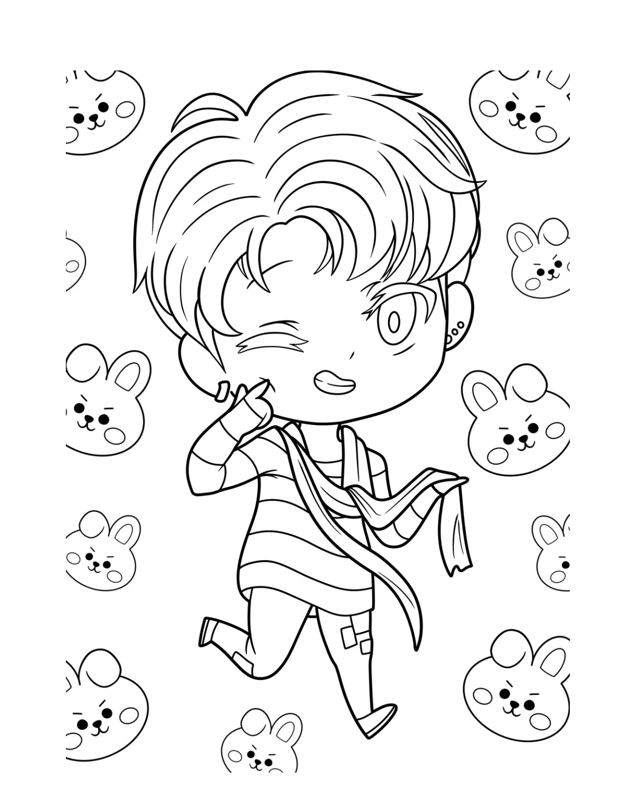 desenho para colorir microfone BTS