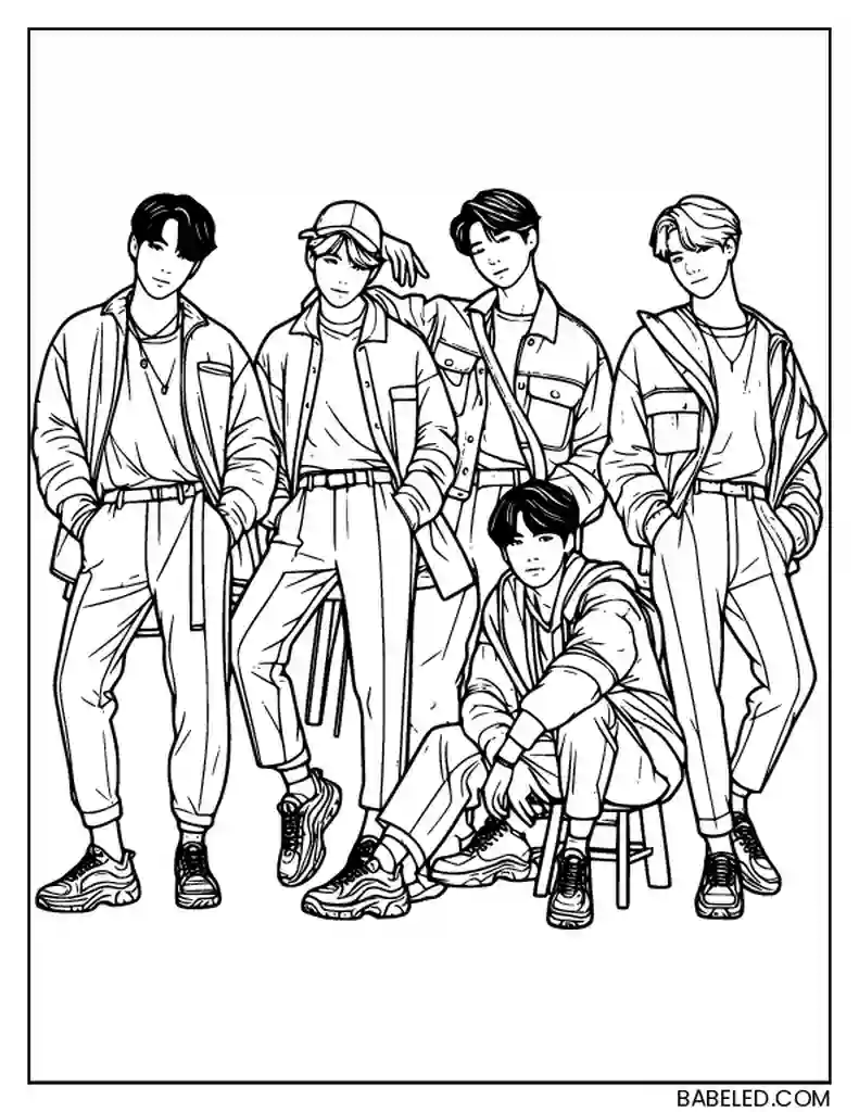desenho para colorir Jimin