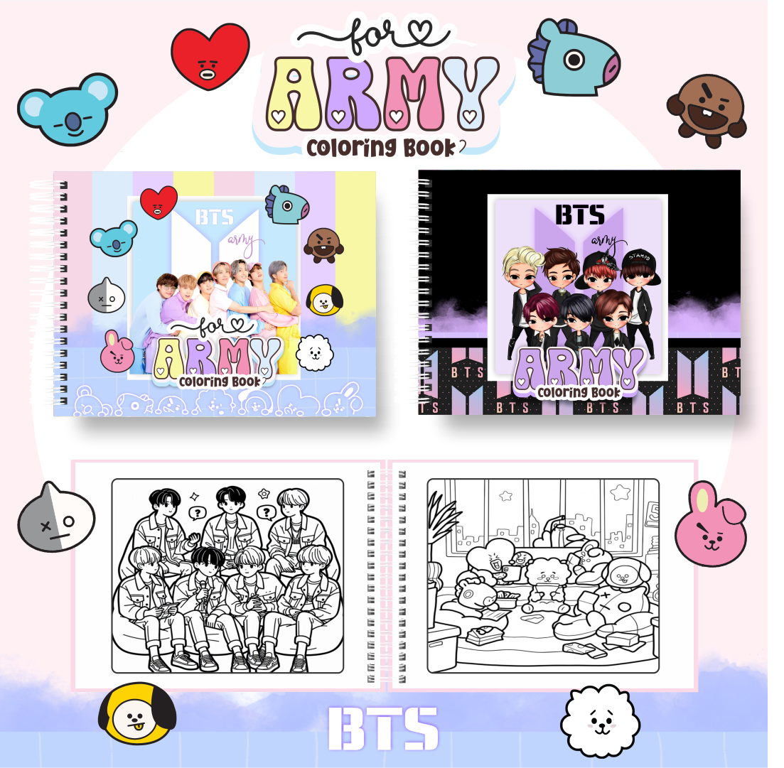 desenho para colorir BT21