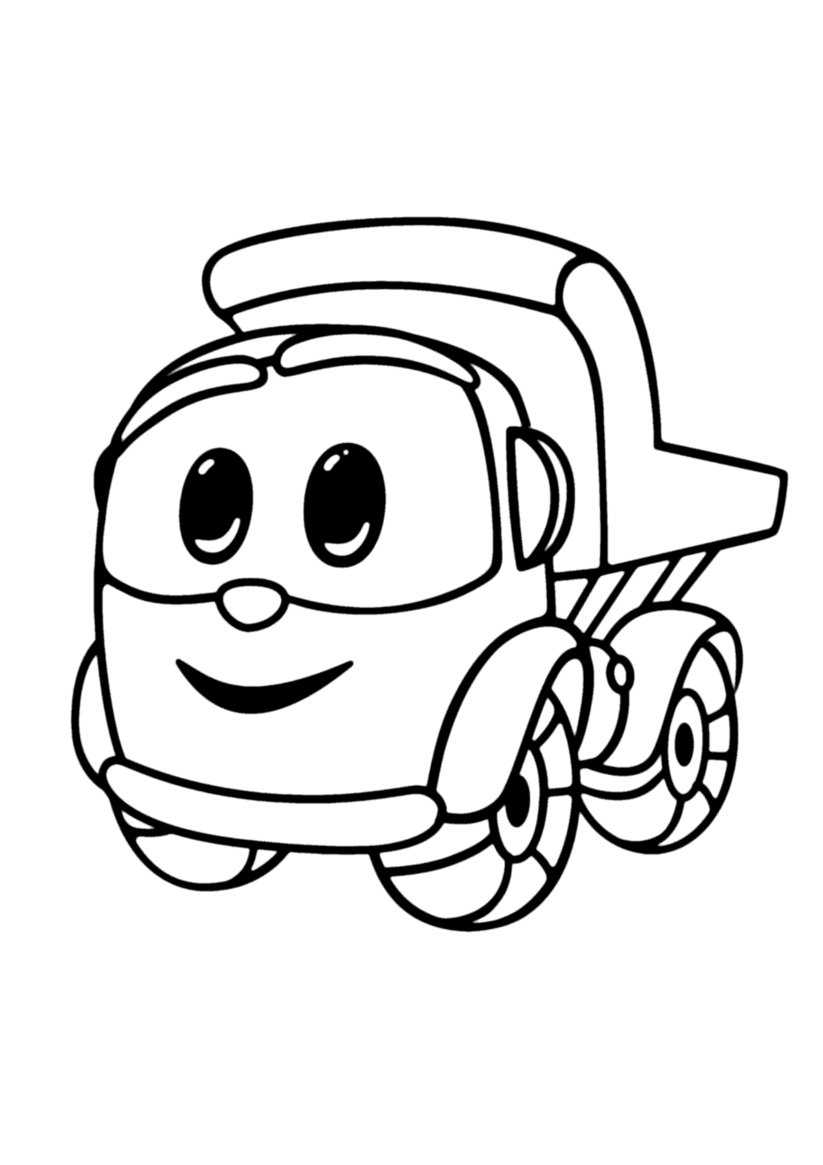 desenho de caminhão de brinquedo para colorir
