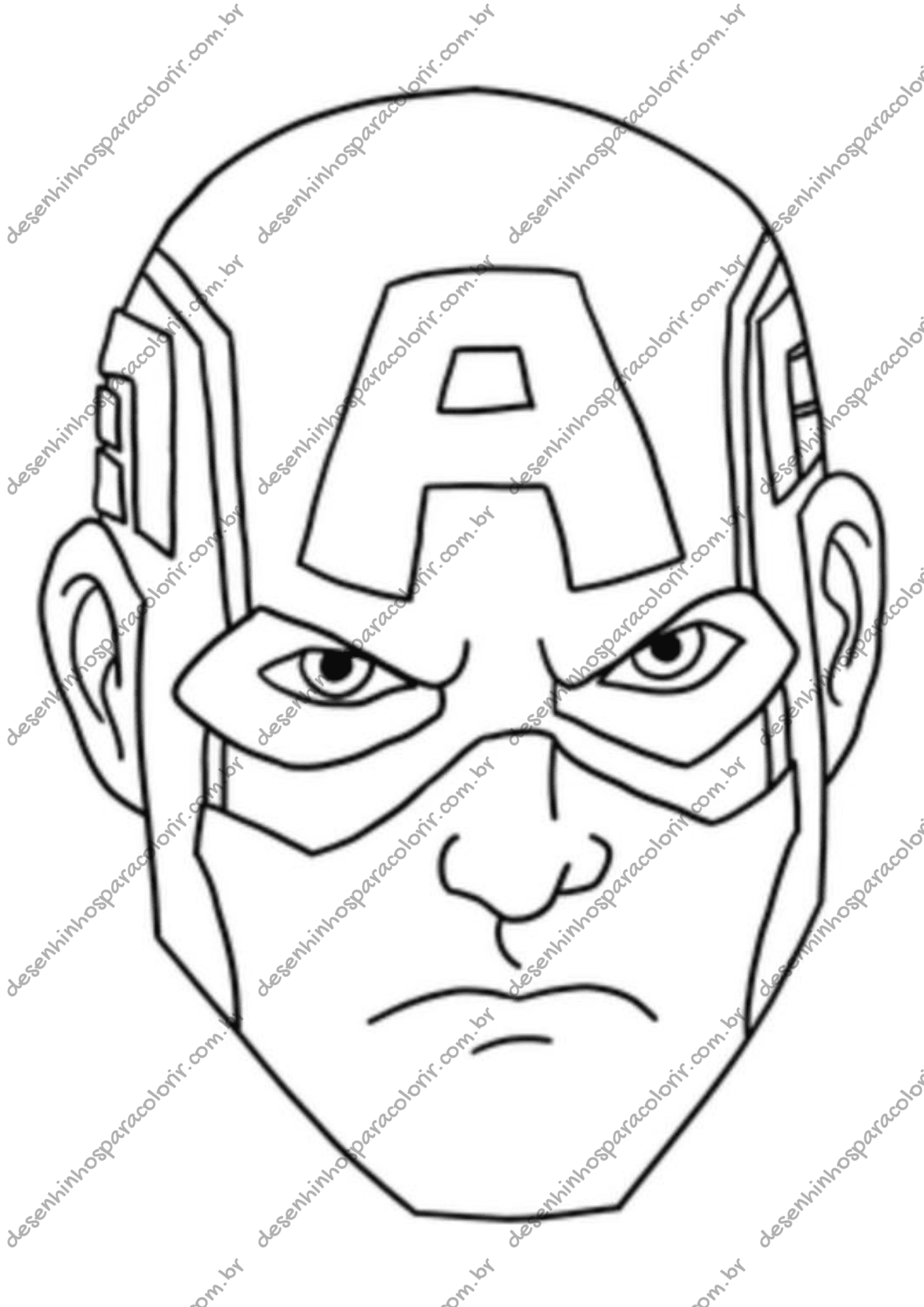 Capitão América para colorir grátis