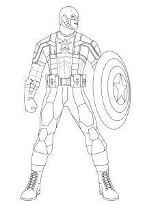 desenho Capitão América para imprimir