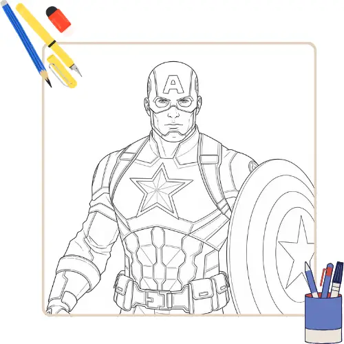 Capitão América HQ para colorir