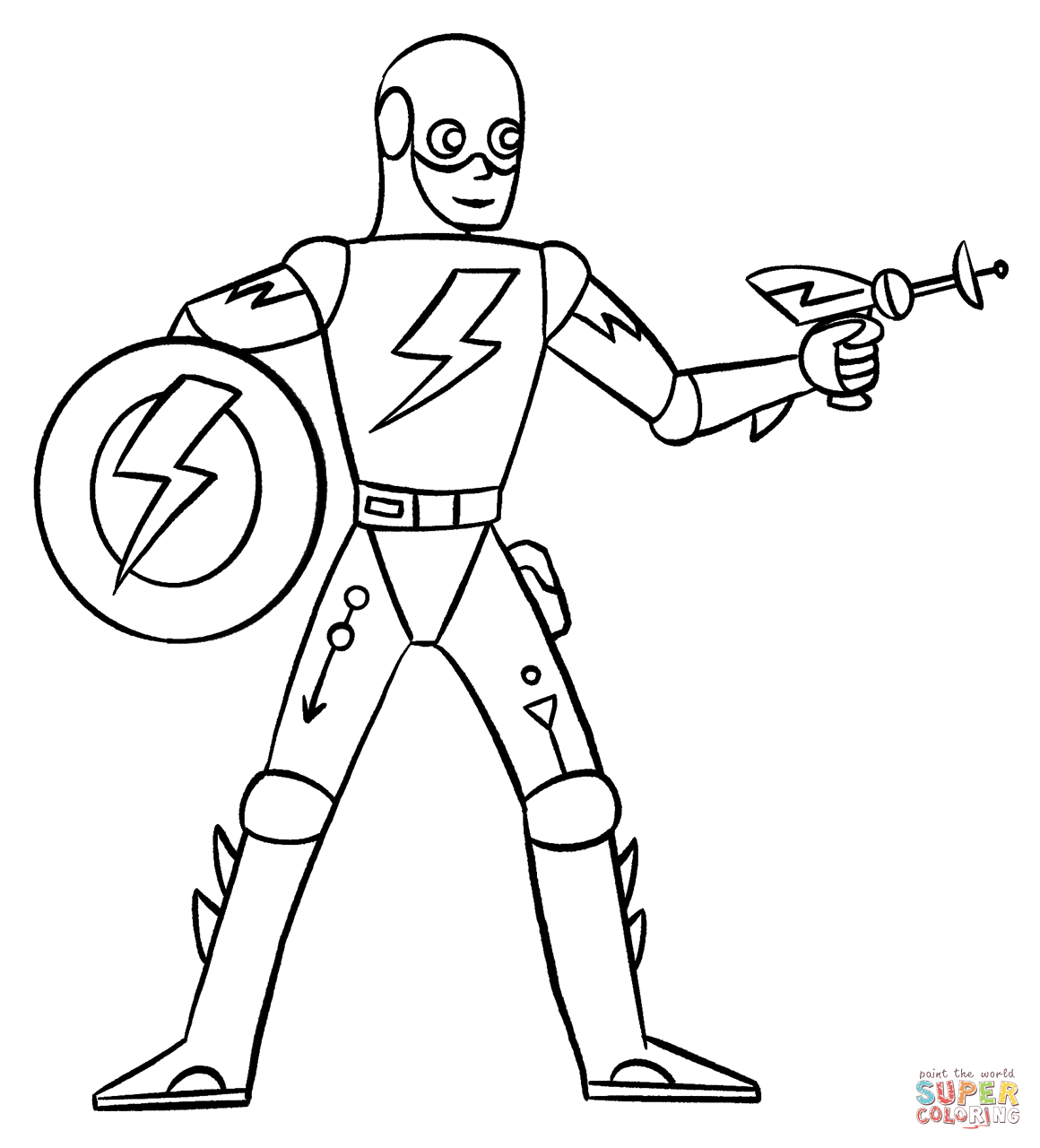 Capitão América uniforme para pintar