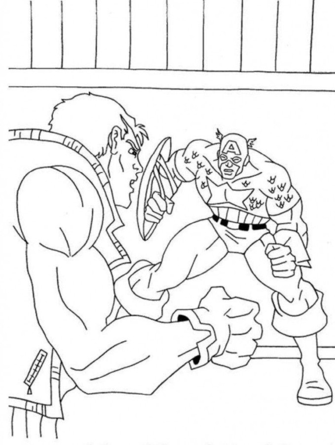 desenho Capitão América para imprimir