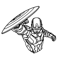 Capitão América Chibi para pintar
