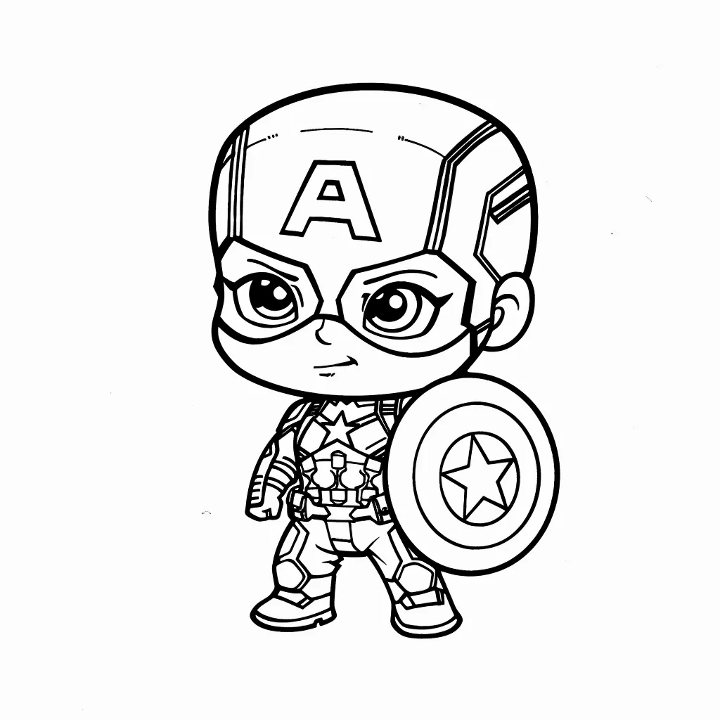 Capitão América HQ para colorir