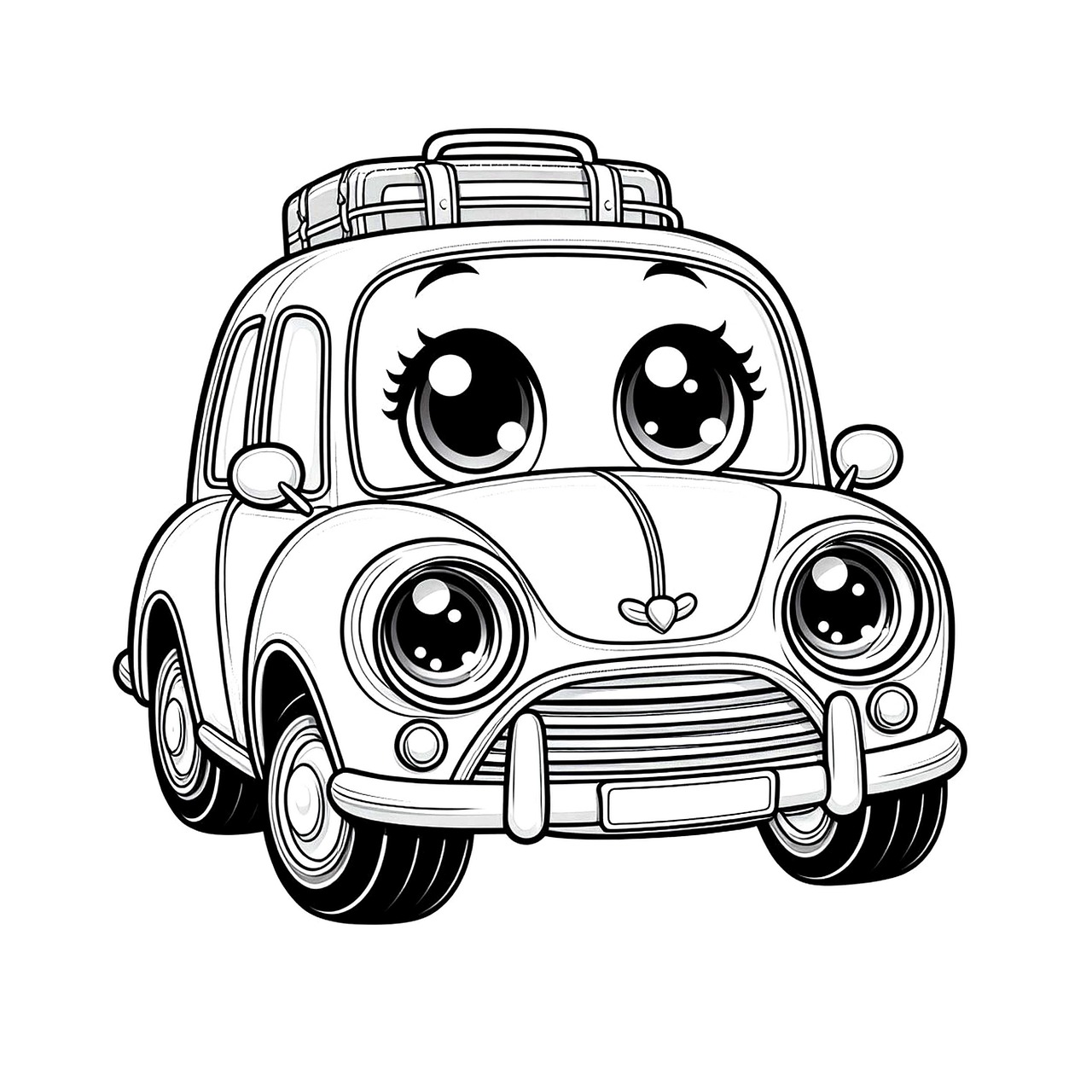carrinho de corrida para colorir