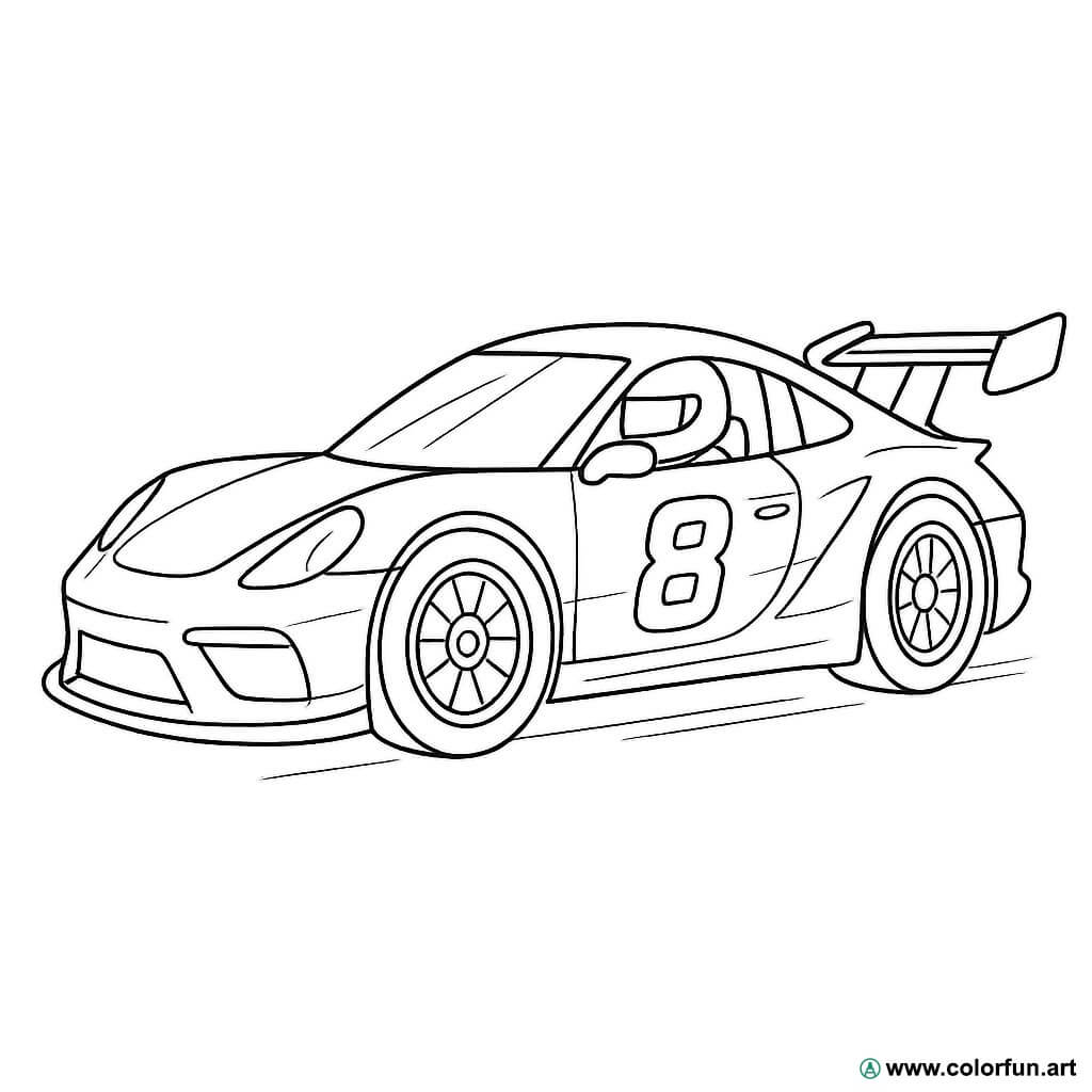carros de corrida para colorir grátis