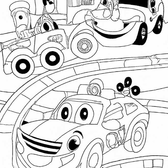 desenhos para colorir Tom Mate